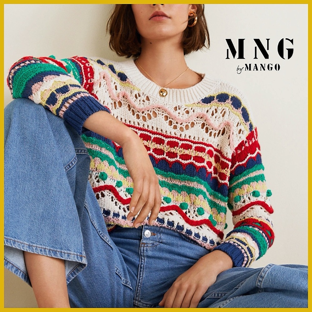 MNG | Mango Knitted | Embroidered Sweater